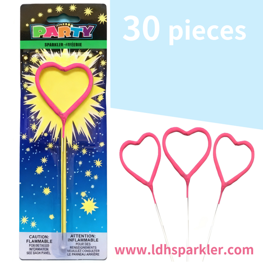 30Pieces Red Heart Fairy Firework Wand - Magical Sparkle for Every Celebration