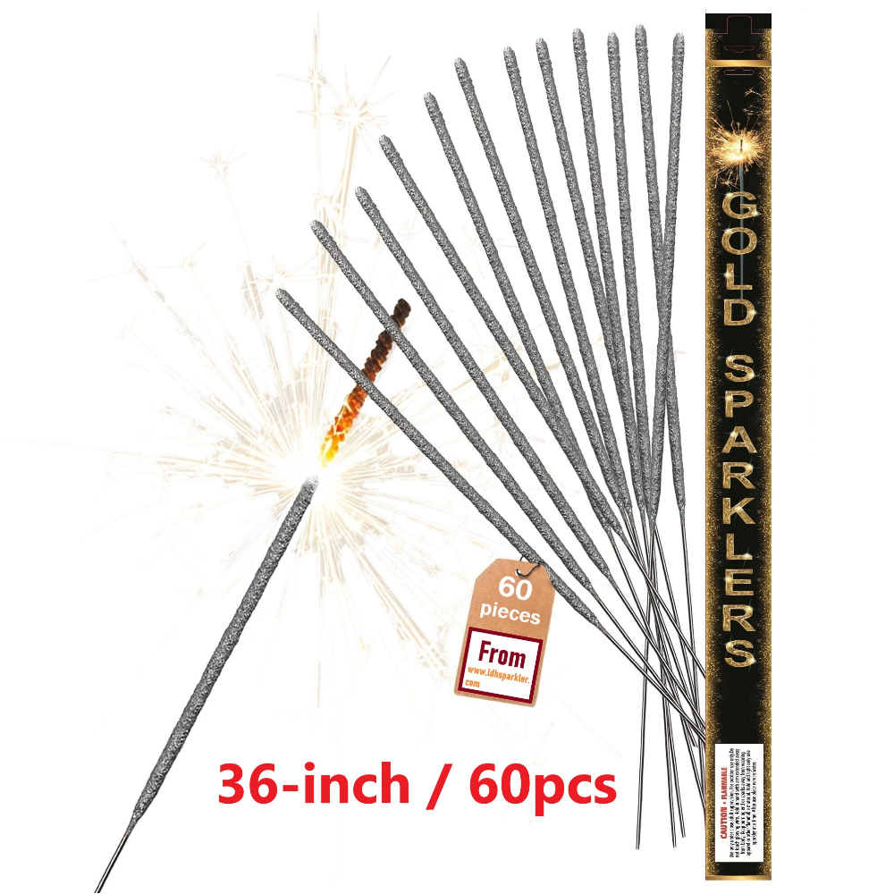 36-Inch 60pcs Flake Fairy Wand Sparkler, An Exquisite Gift for Seeing the Bride off. Suitable for Wedding Send-off Ceremonies, Birthday Parties, Family Reunions, Christmas, Independence Day Parties, and Various Commemorative events.
