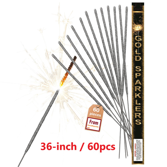 36-Inch 60pcs Flake Fairy Wand Sparkler, An Exquisite Gift for Seeing the Bride off. Suitable for Wedding Send-off Ceremonies, Birthday Parties, Family Reunions, Christmas, Independence Day Parties, and Various Commemorative events.