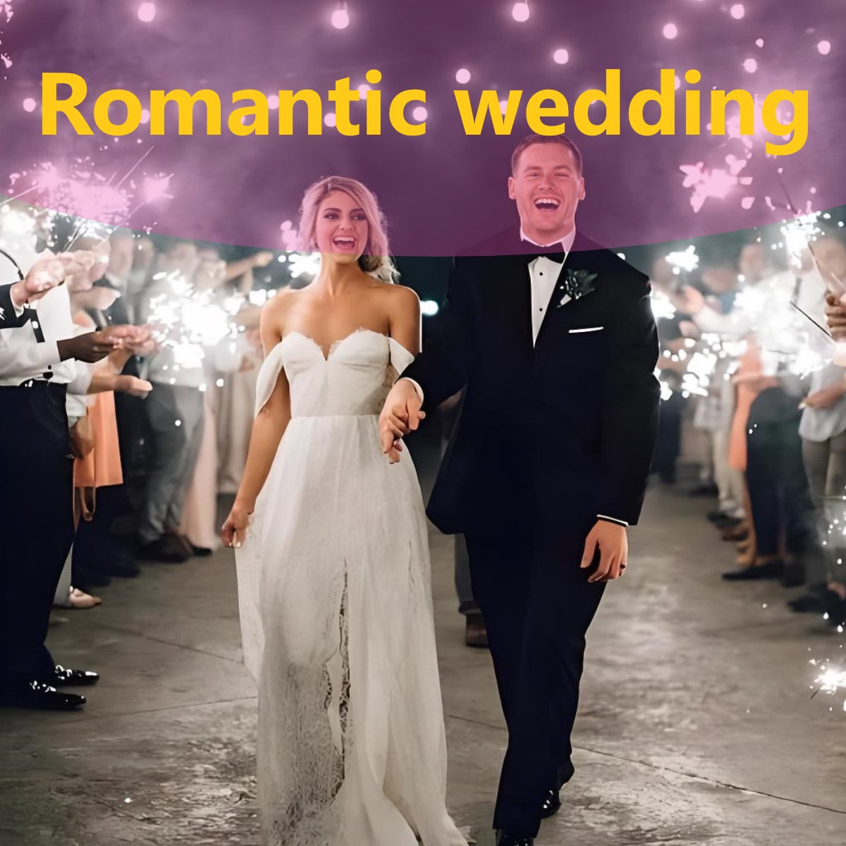 36-Inch 60pcs Flake Fairy Wand Sparkler, An Exquisite Gift for Seeing the Bride off. Suitable for Wedding Send-off Ceremonies, Birthday Parties, Family Reunions, Christmas, Independence Day Parties, and Various Commemorative events.